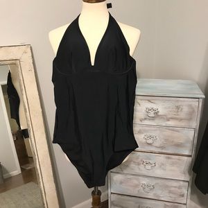 One piece black swimsuit